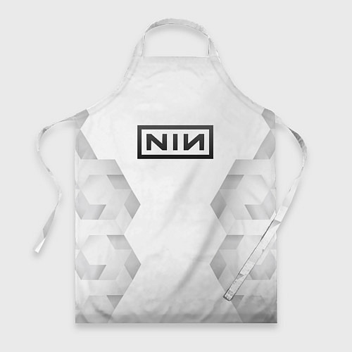 Фартук Nine Inch Nails white poly / 3D-принт – фото 1