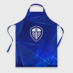 Фартук кулинарный Leeds United blue poly, цвет: 3D-принт