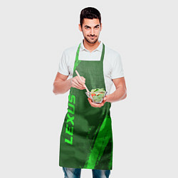 Фартук кулинарный Lexus - green gradient вертикально, цвет: 3D-принт — фото 2