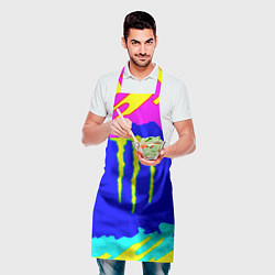 Фартук кулинарный Monster energy краски цветные, цвет: 3D-принт — фото 2