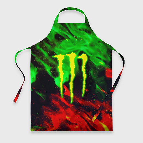 Фартук Monster energy огонь лого / 3D-принт – фото 1