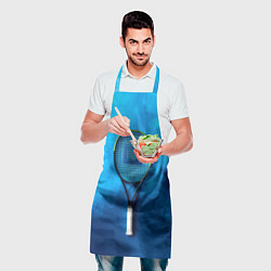 Фартук кулинарный Теннисная ракетка в синем дыму, цвет: 3D-принт — фото 2