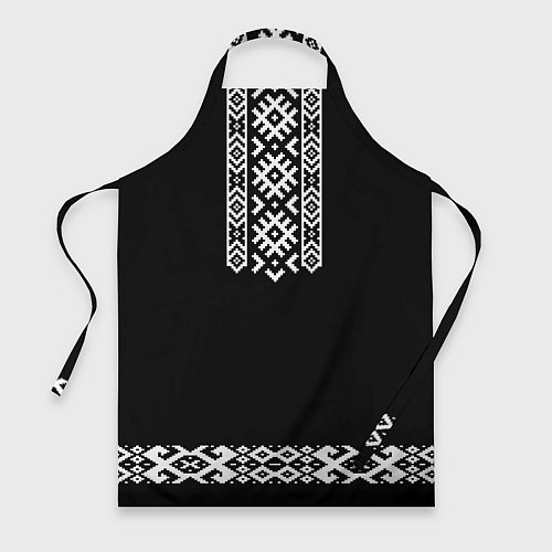 Фартук Славянский орнамент и узор на черном - вышиванка р / 3D-принт – фото 1