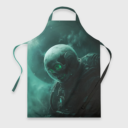 Фартук Космонавт скелет с зеленым светом / 3D-принт – фото 1