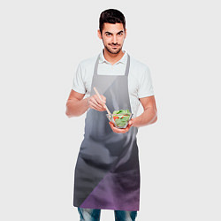 Фартук кулинарный Color grey with stripes, цвет: 3D-принт — фото 2