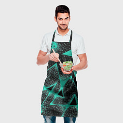 Фартук кулинарный The triangle is light blue, цвет: 3D-принт — фото 2