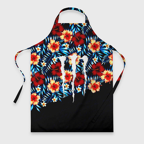 Фартук Monster energy flower steel / 3D-принт – фото 1