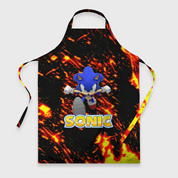 Фартук кулинарный Sonic огенная текстура, цвет: 3D-принт