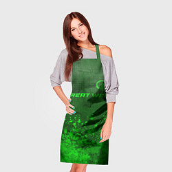 Фартук кулинарный Great Wall - green gradient посередине, цвет: 3D-принт — фото 2