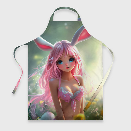 Фартук Девушка с ушками зайца / 3D-принт – фото 1