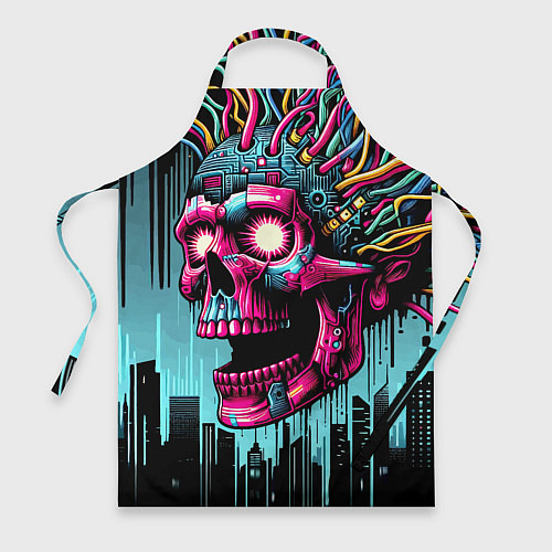 Фартук Cyber skull - ai art fantasy / 3D-принт – фото 1