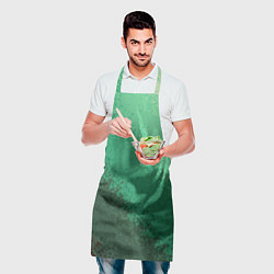 Фартук кулинарный Градиент текстурный зелёный, цвет: 3D-принт — фото 2