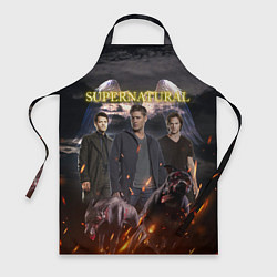 Фартук кулинарный Supernatural - true hunters, цвет: 3D-принт