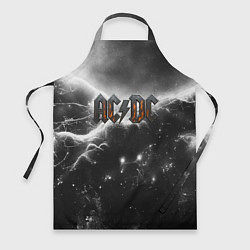 Фартук ACDC металлический лого черно-белая текстура