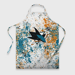 Фартук кулинарный San Jose Sharks NHL white, цвет: 3D-принт