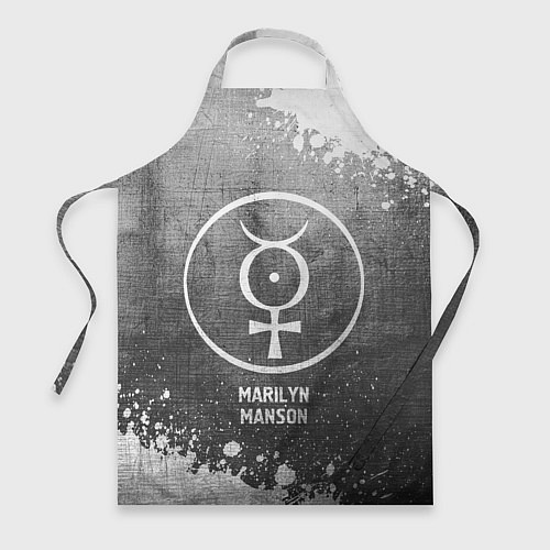Фартук Marilyn Manson - grey gradient / 3D-принт – фото 1