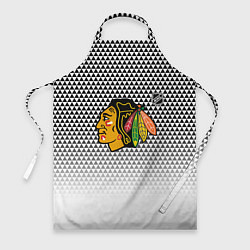 Фартук кулинарный Чикаго Блэкхокс - геометрический паттерн с градиен, цвет: 3D-принт