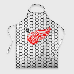 Фартук кулинарный Детройт Ред Уингз - белые соты, цвет: 3D-принт