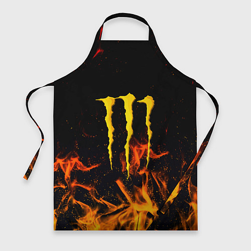 Фартук Monster energy orange fire / 3D-принт – фото 1