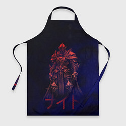 Фартук кулинарный Мифический воин в неоновом свете, цвет: 3D-принт