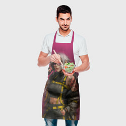 Фартук кулинарный Девушка с татуировкой в очках, цвет: 3D-принт — фото 2