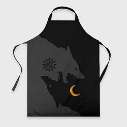Фартук Мистические волки ночи и дня - тату