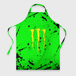 Фартук кулинарный Monster energy кислотные брызги, цвет: 3D-принт
