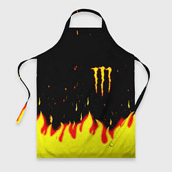 Фартук кулинарный Monster energy fire steel, цвет: 3D-принт