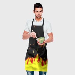 Фартук кулинарный Monster energy fire steel, цвет: 3D-принт — фото 2