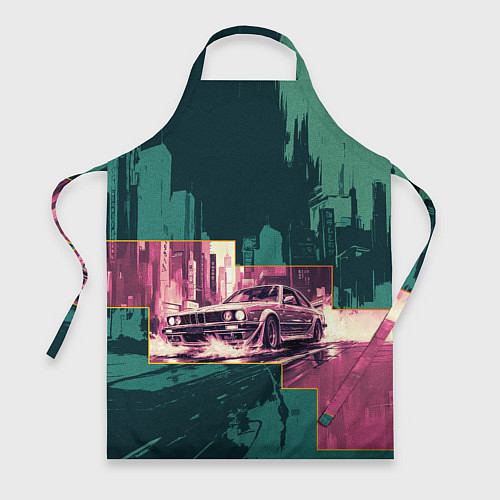 Фартук Дрифтующий спорткар / 3D-принт – фото 1
