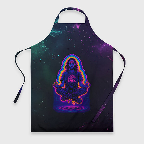 Фартук Bones медитация в космосе / 3D-принт – фото 1