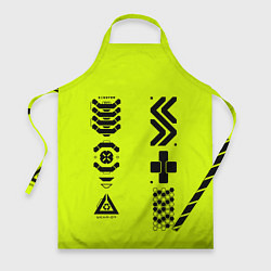 Фартук Кибер текстура - ядовитая