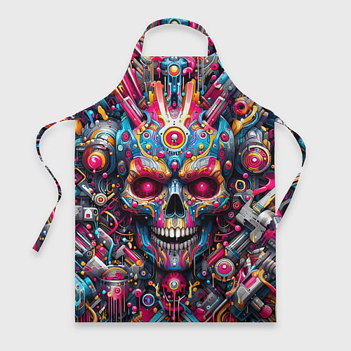 Фартук Art cyber skull - ai art fantasy / 3D-принт – фото 1