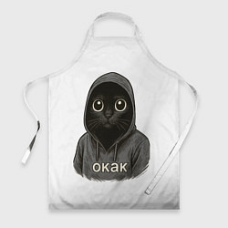 Фартук Мем окак с котом