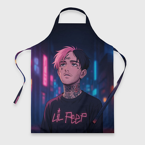 Фартук LiL Peep - Неоновый аниме арт / 3D-принт – фото 1