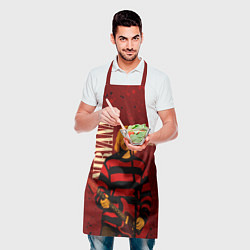 Фартук кулинарный Нирвана, гранж из 90-х, цвет: 3D-принт — фото 2