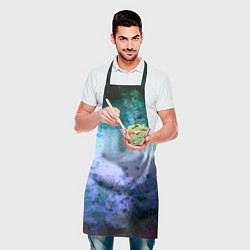 Фартук кулинарный Абстракция - blue-green acid, цвет: 3D-принт — фото 2