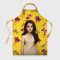 Фартук кулинарный Lana Del Rey образ куклы, цвет: 3D-принт