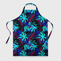 Фартук кулинарный Palm blue light blue, цвет: 3D-принт