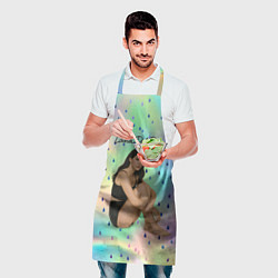 Фартук кулинарный Lana Del Rey сидит обняв колени, цвет: 3D-принт — фото 2