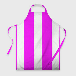 Фартук кулинарный Color white pink line, цвет: 3D-принт