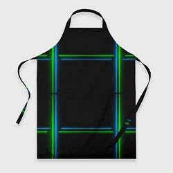 Фартук кулинарный Neon green light blue, цвет: 3D-принт