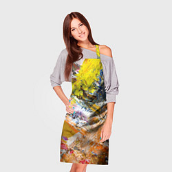 Фартук кулинарный Живая Абстракция: Поток Цветов и Форм в Постоянном, цвет: 3D-принт — фото 2