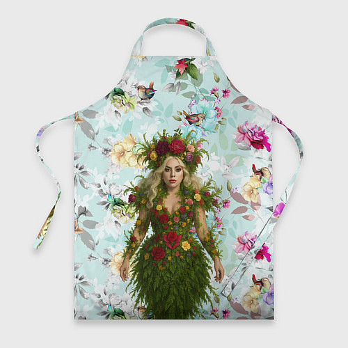Фартук Леди Гага в платье из листьев и цветов / 3D-принт – фото 1