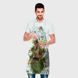 Фартук кулинарный Леди Гага в платье из листьев и цветов, цвет: 3D-принт — фото 2