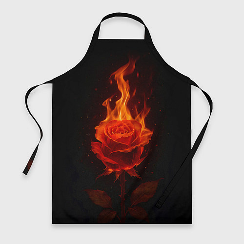 Фартук Flaming rose / 3D-принт – фото 1