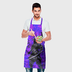 Фартук кулинарный Призрак самурай - неоновые краски, цвет: 3D-принт — фото 2