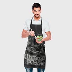 Фартук кулинарный Black Sabbath death skull, цвет: 3D-принт — фото 2