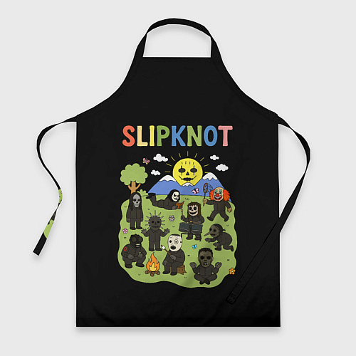 Фартук Slipknot, мультяшный стиль / 3D-принт – фото 1