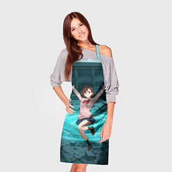 Фартук кулинарный Радостная Сиратори Айра в прыжке, цвет: 3D-принт — фото 2